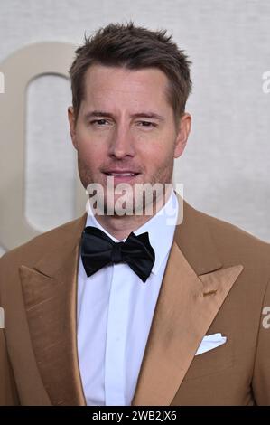 Los Angeles, USA. 7 gennaio 2024. LOS ANGELES, USA. 7 gennaio 2024: Justin Hartley arriva al 81° Golden Globe Awards al Beverly Hilton Hotel. Credito immagine: Paul Smith/Alamy Live News Foto Stock