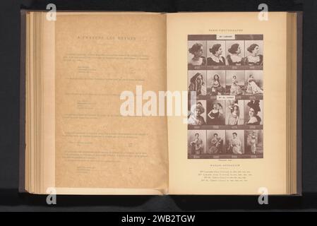 Sedici ritratti di attrici, Félix Nadar, c. 1883 - in o prima del 1893 stampa fotomeccanica da sinistra a destra e dall'alto verso il basso: Mlle Lamarre e Mlle Bl. Cernay. Ritratto collotipo di Parigi di attore, attrice Foto Stock