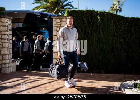 Oliva, Spagna. 8 gennaio 2024. Laurent Depoitre di Gent nella foto durante il training camp invernale della squadra di calcio belga KAA Gent, a oliva, Spagna, lunedì 08 gennaio 2024. BELGA PHOTO JASPER JACOBS Credit: Belga News Agency/Alamy Live News Foto Stock