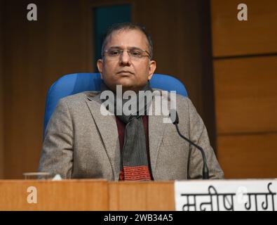 Nuova Delhi, India. 3 gennaio 2024. NUOVA DELHI, INDIA - 3 GENNAIO: Direttore del Centro di coordinamento per la criminalità informatica indiana Manish Garg durante la conferenza stampa annuale al National Media Centre, il 3 gennaio 2024 a nuova Delhi, India. (Foto di Sanjeev Verma/Hindustan Times/Sipa USA) credito: SIPA USA/Alamy Live News Foto Stock