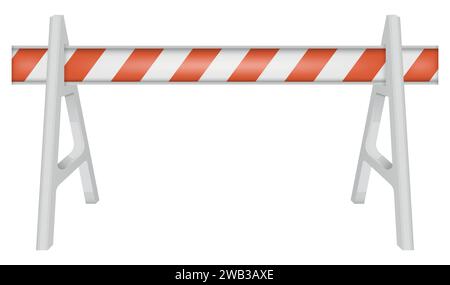 Barriere stradali per limitare il traffico. Illustrazione vettoriale. EPS 10. Illustrazione Vettoriale