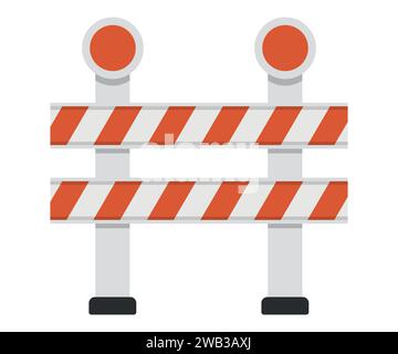 Barriere stradali per limitare il traffico. Illustrazione vettoriale. EPS 10. Illustrazione Vettoriale