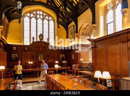 Regno Unito, Inghilterra, Oxfordshire, Oxford, Corpus Christi College, sala da pranzo Foto Stock