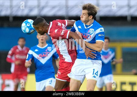 Massimiliano Mangraviti del Brescia calcio FC durante la partita del campionato italiano di serie B tra Brescia calcio e SSC Bari a Mario Rigamon Foto Stock