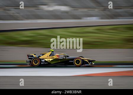 DS Automobiles Formula e formazione auto elettrica sul circuito Ricardo Tormo di Valencia durante il test ABB FIA Formula e 2024 Foto Stock