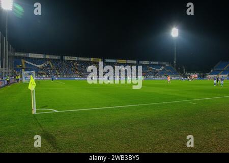 Visione generale dello stadio Mario Rigamonti durante la partita di campionato italiano di serie B tra Brescia calcio e Feralpisal˜ a Mario Rigamonti Foto Stock