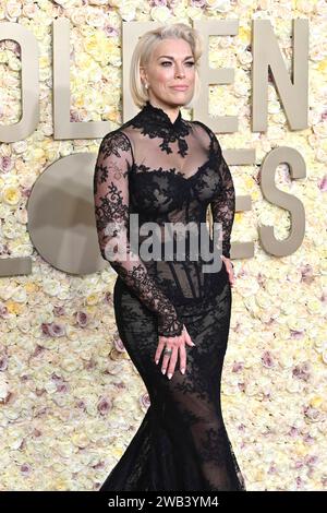 Hannah Waddingham bei der Verleihung der 81. Golden Globe Awards al Beverly Hilton Hotel. Beverly Hills, 07.01.2024 Foto Stock