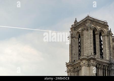 Parigi-Francia 31 maggio 2019 - ristrutturazione della cattedrale di Notre Dame a Parigi subito dopo l'incendio. Foto Stock