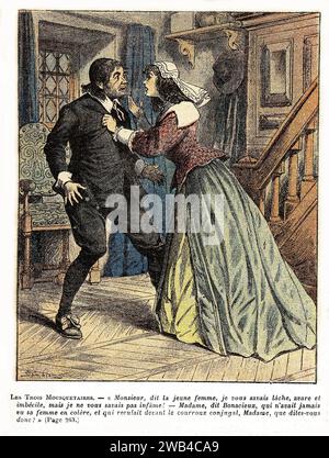 I tre moschettieri (francese: Les Trois Mousquetaires), collezione privata Alexandre Dumas del XIX secolo Foto Stock