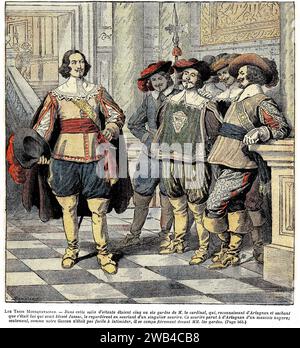 "I tre moschettieri" (francese: Les Trois Mousquetaires) Collezione privata Alexandre Dumas del XIX secolo Foto Stock