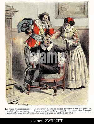 I tre moschettieri (francese: Les Trois Mousquetaires), collezione privata Alexandre Dumas del XIX secolo Foto Stock