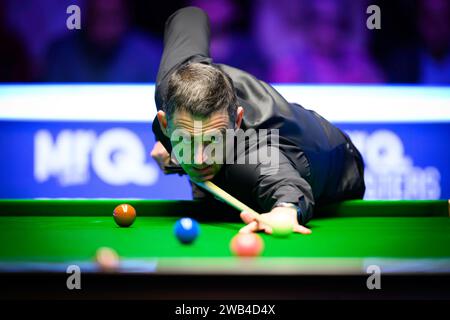 LONDRA, REGNO UNITO. 8 gennaio 2024. Ronnie o'Sullivan nel Day 2 match tra Ronnie o'Sullivan Ding Junhui durante gli MRQ Masters 2024 all'Alexandra Palace lunedì 8 gennaio 2024 a LONDRA INGHILTERRA. Crediti: Taka G Wu/Alamy Live News Foto Stock