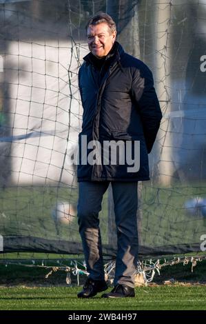 Oliva, Spagna. 8 gennaio 2024. Il manager di Gent, Michel Louwagie, raffigurato durante il training camp invernale della squadra di calcio belga KAA Gent, a oliva, in Spagna, lunedì 8 gennaio 2024. BELGA PHOTO JASPER JACOBS Credit: Belga News Agency/Alamy Live News Foto Stock