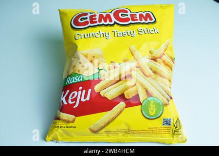 CEM CEM CEM Crunchy Tasty Stick Cheese Flavor. Bekasi, Indonesia, 8 gennaio 2023 Foto Stock