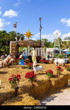Nativity Scene, Plaza grande, centro storico, Merida Mexico Foto Stock