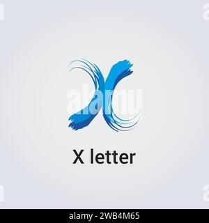 Design di icone a X lettere singolo logo isolato marchio identità aziendale vari colori modello modificabile monogramma vettoriale emblema illustrazione Illustrazione Vettoriale