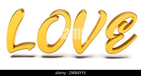 Celebra l'amore con una squisita illustrazione con la parola "AMORE" isolata su bianco, perfetta per San Valentino e matrimoni Foto Stock