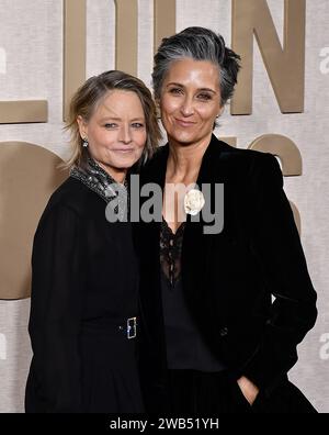 Jodie Foster, Alexandra Hedison partecipa al 81° Golden Globe Awards annuale al Beverly Hilton il 7 gennaio 2024 a Beverly Hills, California. Foto: Casey Flanigan/imageSPACE Foto Stock