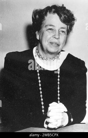 Eleanor Roosevelt, Anna Eleanor Roosevelt (1884 – 1962) figura politica americana, first lady degli Stati Uniti dal 1933 al 1945 Foto Stock