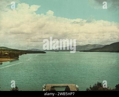 A nord dal Fort William Henry Hotel, Lake George, New York 1904. Foto Stock