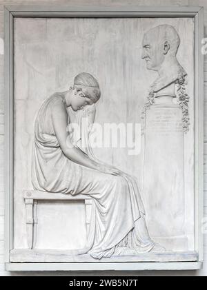 (Venezia) stele funebre di Giovanni Volpato di Antonio Canova Foto Stock