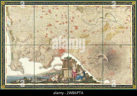 1793 cartina dei dintorni di Napoli. Foto Stock