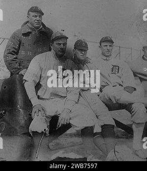 "Deacon" McGuire, Donie Bush, Bobby Veach, del Gainor, Detroit AL (baseball) Foto Stock