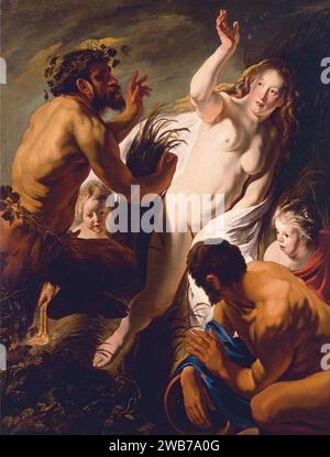 Jacob Jordaens - Pan e Syrinx. Foto Stock