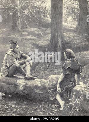 Touchstone e Audrey [AS You Like IT] dell'onorevole JOHN COLLIER da Un tributo al genio di William Shakespeare; essere il programma di una rappresentazione al Drury Lane Theatre il 2 maggio 1916, il tercentenario della sua morte; umilmente offerto dai giocatori e dai loro colleghi nelle arti affini della musica e della pittura MACMILLAN AND CO., LIMITED ST. MARTIN'S STREET, LONDRA 1916 Foto Stock