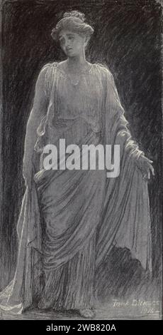 Madame de Navarro (Mary Anderson) interpreta Hermione in Winter tale di FANK DICKSEE da Un tributo al genio di William Shakespeare; è il programma di una rappresentazione al Drury Lane Theatre il 2 maggio 1916, il tercentenario della sua morte; umilmente offerto dai giocatori e dai loro colleghi nelle arti affini della musica e della pittura MACMILLAN AND CO., LIMITED ST. MARTIN'S STREET, LONDRA 1916 Foto Stock