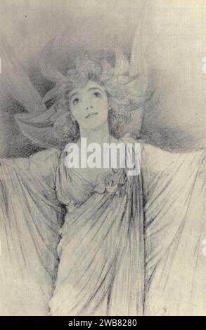 Lady Tree interpreta Titania da sua Grazia LA DUCHESSA DI RUTLAND da Un tributo al genio di William Shakespeare; essendo il programma di una rappresentazione al Drury Lane Theatre il 2 maggio 1916, il tercentenario della sua morte; umilmente offerto dai giocatori e dai loro colleghi nelle arti affini della musica e della pittura MACMILLAN AND CO., LIMITED ST. MARTIN'S STREET, LONDRA 1916 Foto Stock