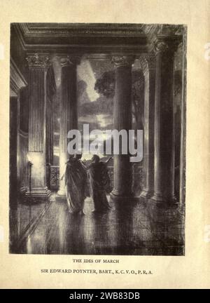 SIR EDWARD POYNTER, BART., The Ides of March Frontespiece A Tribute to the Genius of William Shakespeare; essere il programma di una rappresentazione al Drury Lane Theatre il 2 maggio 1916, il tercentenario della sua morte; umilmente offerto dai giocatori e dai loro colleghi nelle arti affini della musica e della pittura MACMILLAN AND CO., LIMITED ST. MARTIN'S STREET, LONDRA 1916 Foto Stock