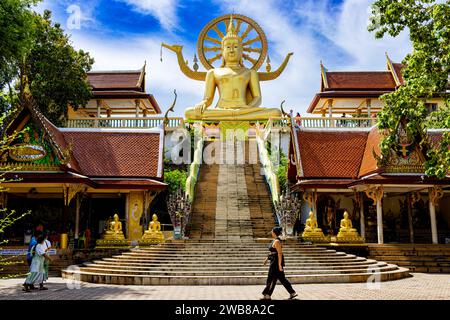 Grande statua del Buddha, Bo Phut, Ko Samui, Thailandia Foto Stock