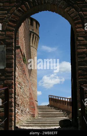 Porta del Castello di Brisighella, Italia Foto Stock