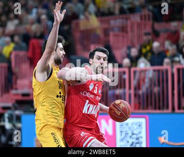 Tuebingen, Deutschland. 8 gennaio 2024. Klassen, Owen (Wuerzburg Baskets, #05) GER, Tigers Tuebingen vs. Wuerzburg Baskets, Basketball, Bundesliga, easycredit BBL, 15. Spieltag, Spielzeit 2023/2024, 08.01.2024 foto: Eibner-Pressefoto/Nicolas Woern credito: dpa/Alamy Live News Foto Stock