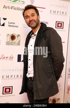 Londra, Regno Unito. 8 novembre 2018. Jamie Hinde partecipa alla prima britannica di "303 Squadron" al Science Museum di Londra. (Foto di Fred Duval/SOPA Images/Sipa USA) credito: SIPA USA/Alamy Live News Foto Stock