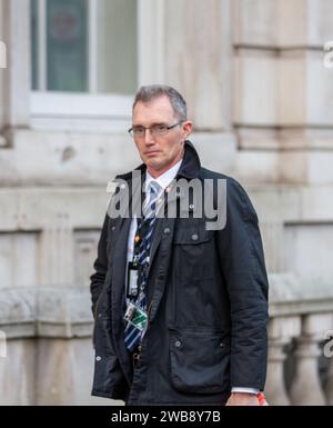 Londra, Regno Unito. 9 gennaio 2023. David TC Davies, segretario gallese è visto in Whitehall Credit: Richard Lincoln/Alamy Live News Foto Stock