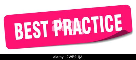 adesivo di best practice. best practice etichetta rettangolare isolata su sfondo bianco Illustrazione Vettoriale