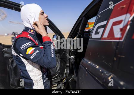 QUINTERO Seth (usa), Toyota Gazoo Racing, Toyota GR DKR Hilux, FIA Ultimate, FIA W2RC, ritratto durante la fase 4 della Dakar 2024 il 9 gennaio 2024 tra al Salamiya e al-Hofuf, Arabia Saudita Foto Stock