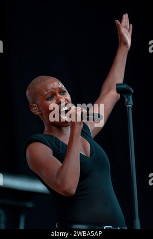 Skunk Anansie, V2010, Hylands Park, Chelmsford, Essex, Regno Unito - 22 agosto 2010 Foto Stock