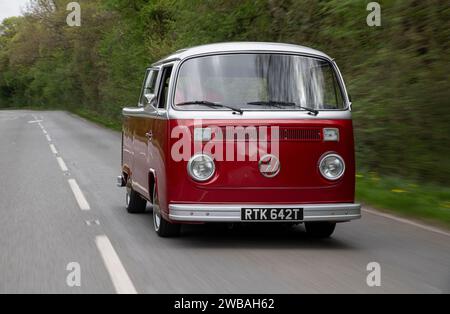 Veicolo pick-up VW tipo 2 Bay con cabina doppia Foto Stock