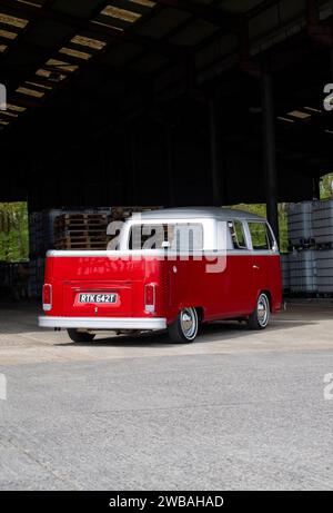 Veicolo pick-up VW tipo 2 Bay con cabina doppia Foto Stock