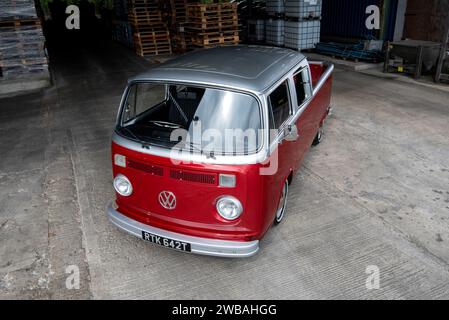 Veicolo pick-up VW tipo 2 Bay con cabina doppia Foto Stock