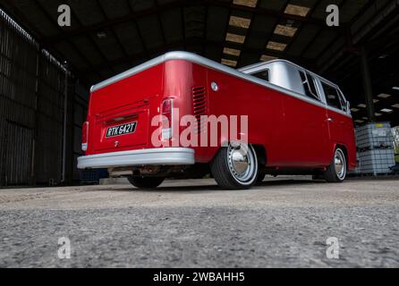 Veicolo pick-up VW tipo 2 Bay con cabina doppia Foto Stock