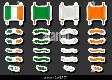 Splendida illustrazione a colori sul tema delle festività annuali di St Patrick's Day Illustrazione Vettoriale