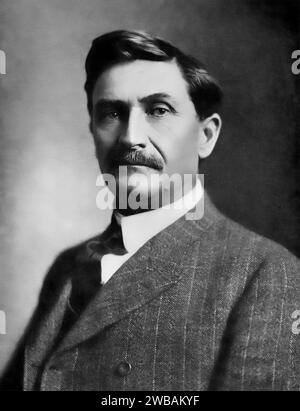 Pat Garrett. Ritratto dell'uomo di legge americano, Patrick Floyd Jarvis Garrett (1850-1908), c. 1907. Garrett è famoso per aver ucciso Billy the Kid. Foto Stock