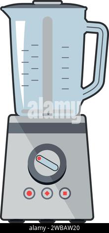 Icona del frullatore elettrico in stile piatto. Illustrazione vettoriale Illustrazione Vettoriale