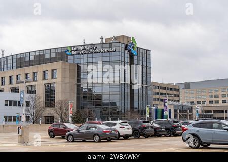 Allentown, Pennsylvania – 1 gennaio 2023: Lehigh Valley Reilly Children's Hospital with Comprehensive care for Children. Foto Stock