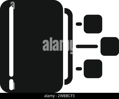 Icona di ricerca filtro cartella vettore semplice. Download da casa. Digitale elettronico Illustrazione Vettoriale