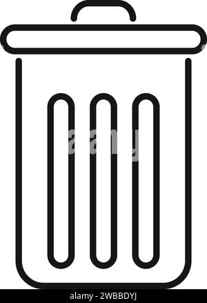 Vettore contorno icona cartella filtro cestino. Caricamento online. Elettronica digitale Illustrazione Vettoriale